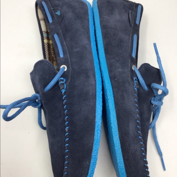 Sperry men blue suede top sider shoes - Picture 5 of 7